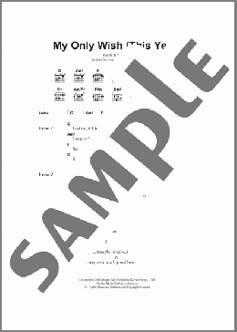 My Only Wish This Year(Britney Spears) 楽譜 ギター（コード） ダウンロード