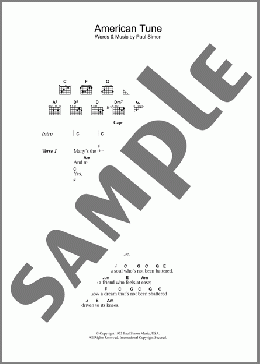 American Tune(Paul Simon) 楽譜 ギター（コード） ダウンロード