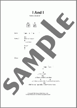 I And I(Bob Dylan) 楽譜 ギター（コード） ダウンロード