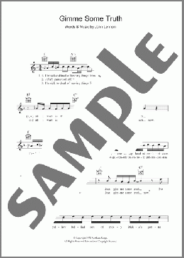 Gimme Some Truth(John Lennon) 楽譜 その他 ダウンロード