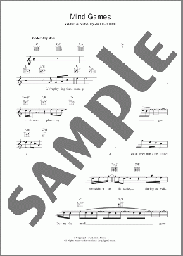 Mind Games(John Lennon) 楽譜 その他 ダウンロード