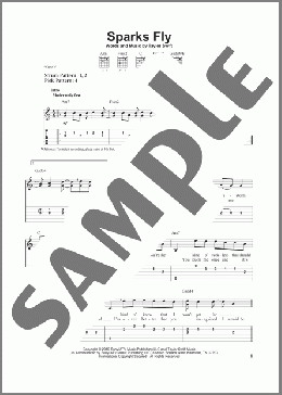 Sparks Fly(Taylor Swift) 楽譜 ギター（ソロ） ダウンロード