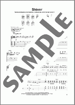 Shiver(Coldplay) 楽譜 ギター（ソロ） ダウンロード