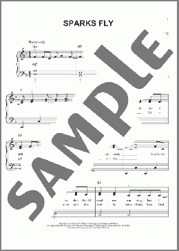 Sparks Fly(Taylor Swift) 楽譜 ピアノ（ソロ） ダウンロード
