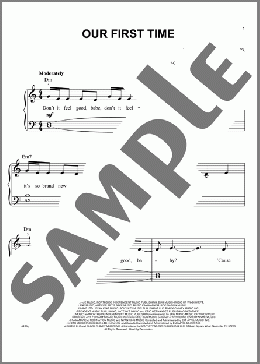 Our First Time(Bruno Mars) 楽譜 ピアノ（ソロ） ダウンロード