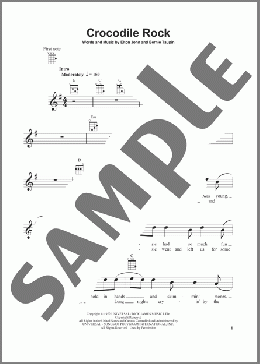 Crocodile Rock(Elton John) 楽譜 ウクレレ（弾き語り） ダウンロード
