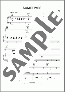Sometimes(Carpenters/Henry Mancini) 楽譜 ピアノ & ボーカル & ギター ダウンロード