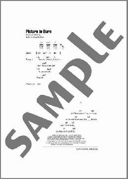 Picture To Burn(Taylor Swift) 楽譜 ギター（コード） ダウンロード