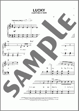 Lucky(Jason Mraz/Colbie Caillat/Jason Mraz & Colbie Caillat/Glee (TV Series)/Glee Cast) 楽譜 ピアノ（ソロ） ダウンロード