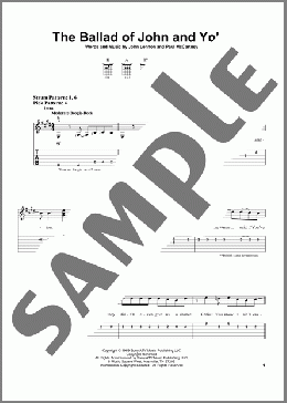 The Ballad Of John And Yoko(The Beatles) 楽譜 ギター（ソロ） ダウンロード