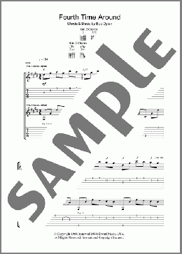 4th Time Around(Bob Dylan) 楽譜 ギター（ソロ） ダウンロード