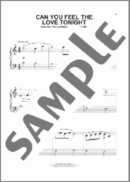 Can You Feel The Love Tonight (from The Lion King)(Elton John/The Lion King) 楽譜 その他 ダウンロード