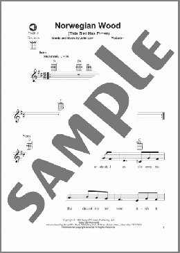 Norwegian Wood (This Bird Has Flown)(The Beatles) 楽譜 ウクレレ（弾き語り） ダウンロード