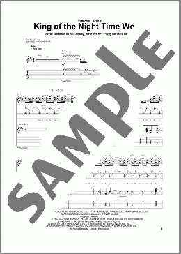 King Of The Night Time World(KISS) 楽譜 ギター（ソロ） ダウンロード