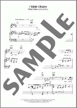 I Wish I Knew(Carole King) 楽譜 その他 ダウンロード