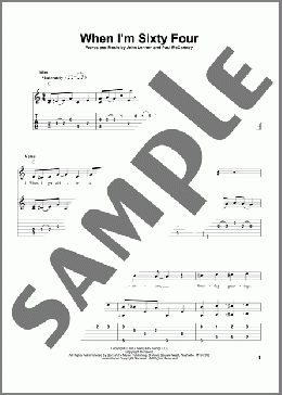 When I'm Sixty-Four(The Beatles) 楽譜 ギター（その他） ダウンロード
