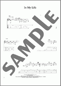 In My Life(The Beatles) 楽譜 ギター（その他） ダウンロード