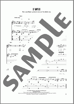 I Will(The Beatles) 楽譜 ギター（その他） ダウンロード