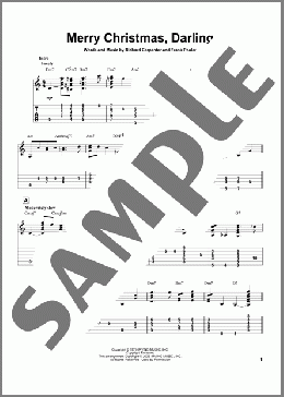 Merry Christmas, Darling(Carpenters) 楽譜 ギター（その他） ダウンロード