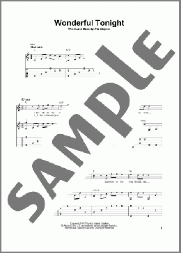 Wonderful Tonight(Eric Clapton) 楽譜 ギター（その他） ダウンロード