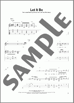 Let It Be(The Beatles) 楽譜 ギター（その他） ダウンロード