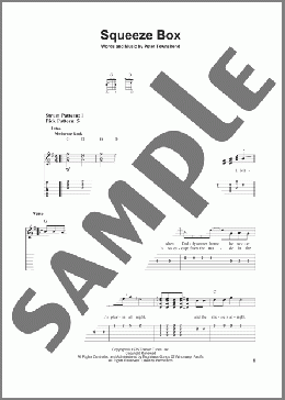 Squeeze Box(The Who) 楽譜 ギター（ソロ） ダウンロード