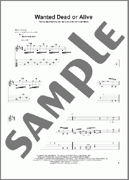 Wanted Dead Or Alive(Bon Jovi) 楽譜 ギター（その他） ダウンロード