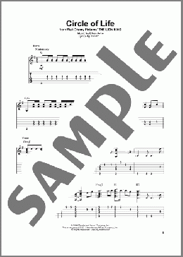 Circle Of Life (from The Lion King)(Elton John/The Lion King) 楽譜 ギター（その他） ダウンロード