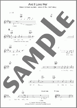 And I Love Her(The Beatles) 楽譜 その他 ダウンロード