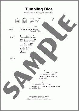 Tumbling Dice(The Rolling Stones) 楽譜 ギター（コード） ダウンロード
