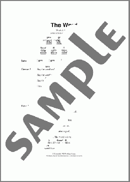The Word(The Beatles) 楽譜 ギター（コード） ダウンロード