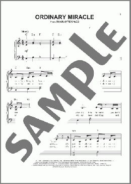 Ordinary Miracle(Sarah McLachlan) 楽譜 ピアノ（ソロ） ダウンロード