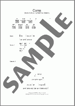 Coma(Muse) 楽譜 ギター（コード） ダウンロード