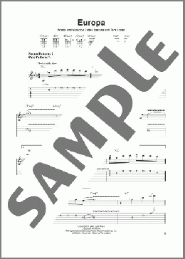 Europa(Santana) 楽譜 ギター（ソロ） ダウンロード