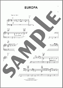 Europa(Santana) 楽譜 ピアノ（ソロ） ダウンロード