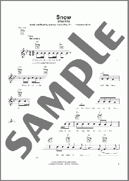 Snow (Hey Oh)(Red Hot Chili Peppers) 楽譜 ウクレレ（弾き語り） ダウンロード