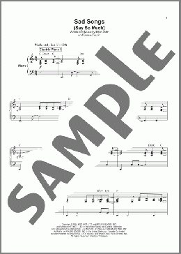 Sad Songs (Say So Much)(Elton John) 楽譜 その他 ダウンロード