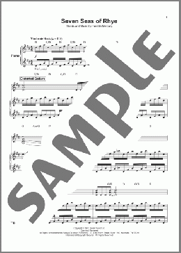 Seven Seas Of Rhye(Queen) 楽譜 その他 ダウンロード