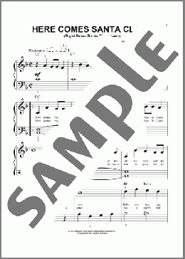 Here Comes Santa Claus (Right Down Santa Claus Lane)(The Carpenters) 楽譜 ピアノ（ソロ） ダウンロード