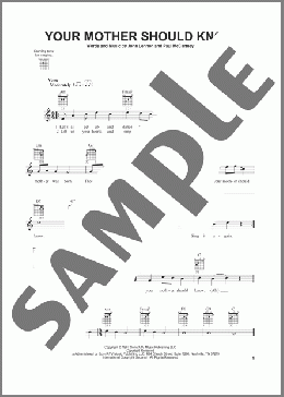 Your Mother Should Know(The Beatles) 楽譜 メロディ ダウンロード