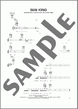 Sun King(The Beatles) 楽譜 メロディ ダウンロード