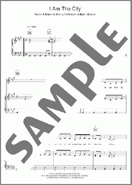 I Am The City(ABBA) 楽譜 その他 ダウンロード
