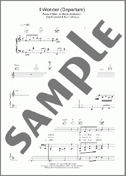 I Wonder (Departure)(ABBA) 楽譜 その他 ダウンロード