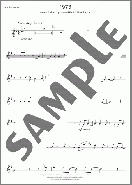 1973(James Blunt) 楽譜 アルトサックス（ソロ） ダウンロード