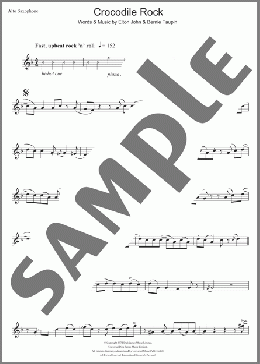 Crocodile Rock(Elton John) 楽譜 アルトサックス（ソロ） ダウンロード