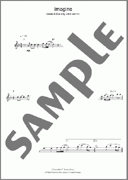 Imagine(John Lennon) 楽譜 アルトサックス（ソロ） ダウンロード