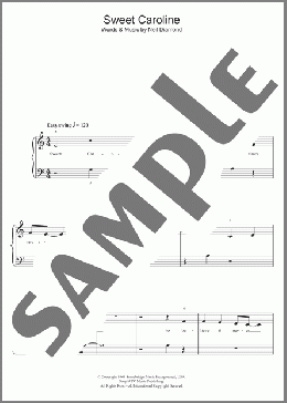 Sweet Caroline(Glee Cast) 楽譜 ピアノ（ソロ） ダウンロード