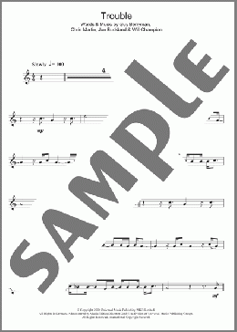 Trouble(Coldplay) 楽譜 アルトサックス（ソロ） ダウンロード