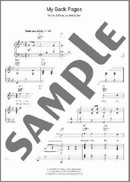 My Back Pages(Bob Dylan/The Byrds) 楽譜 その他 ダウンロード