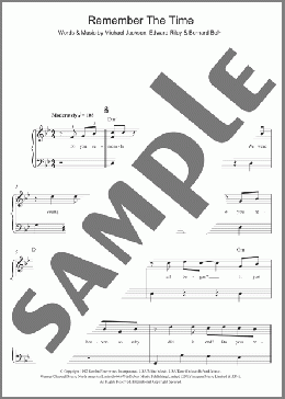 Remember The Time(Michael Jackson) 楽譜 ピアノ（ソロ） ダウンロード